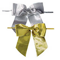 5/8" Pre-tied Metallic Bows W/ Wire Twist